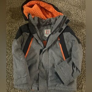 Avalanche Gray Jacket with Orange Lining